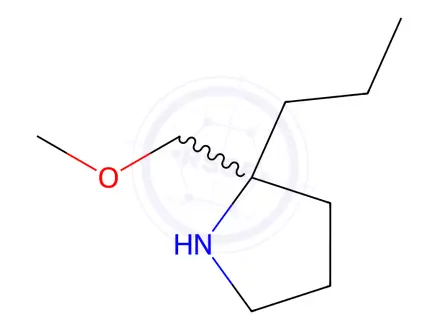 Chemical structure of 2-(methoxymethyl)-2-propylpyrrolidine