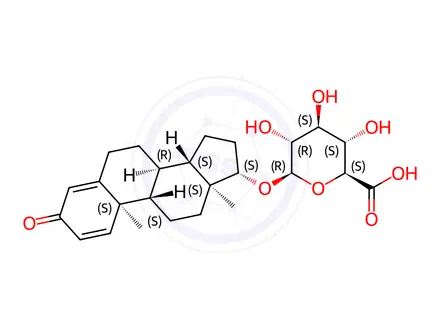Chemical structure of Boldenone 17-O-β-D-Glucuronide