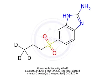 Chemical structure of Albendazole Impurity 44-d3
