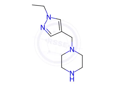 Chemical structure of 1-(1-Ethyl-1H-pyrazol-4-ylmethyl)-piperazine