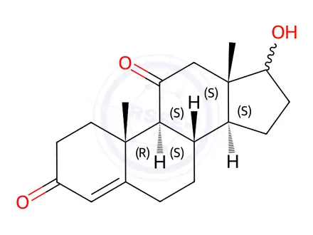 Chemical structure of 17-Hydroxyandrost-4-ene-3,11-dione