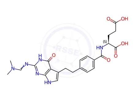 Chemical structure of Pemetrexed Disodium Impurity 136