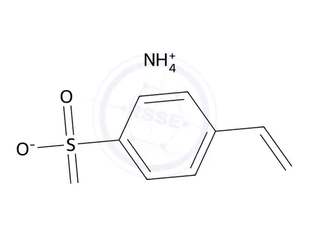 Chemical structure of Benzenesulfonic acid, 4-ethenyl-, ammonium salt (1:1)