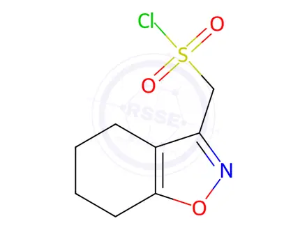 Chemical structure of 4,5,6,7-tetrahydro-1,2-benzoxazol-3-ylmethanesulfonyl chloride