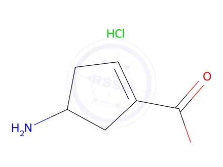 Chemical structure of 4-Aminocyclopent-1-ene-1-carboxylic acid hydrochloride