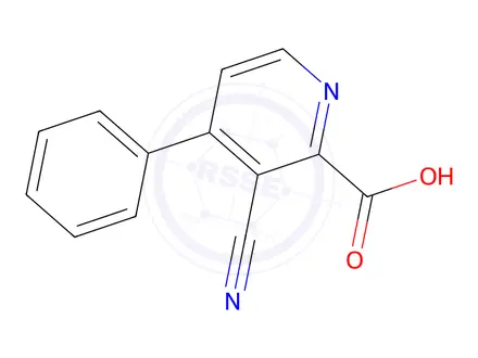 Chemical structure of 3-Cyano-4-phenylpyridine-2-carboxylic acid