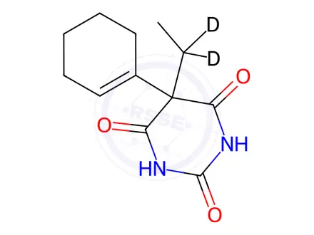 Chemical structure of Barbital Impurity 1 (Cyclobarbital)-d2