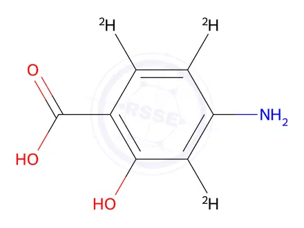 Chemical structure of 4-Aminosalicylic Acid-d3