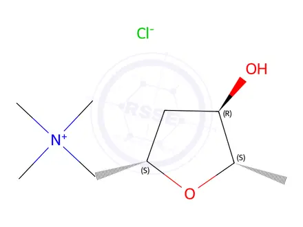 Chemical structure of (+)-Muscarine Chloride