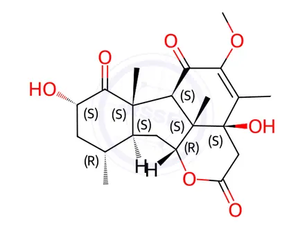 Chemical structure of 2α,14-Dihydroxy-12-methoxypicras-12-ene-1,11,16-trione