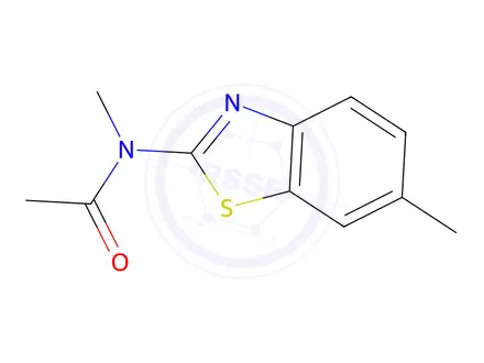 Chemical structure of Acetamide, N-methyl-N-(6-methyl-2-benzothiazolyl)-(9CI)