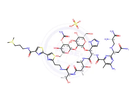 Chemical structure of Bleomycin A2 Sulfate