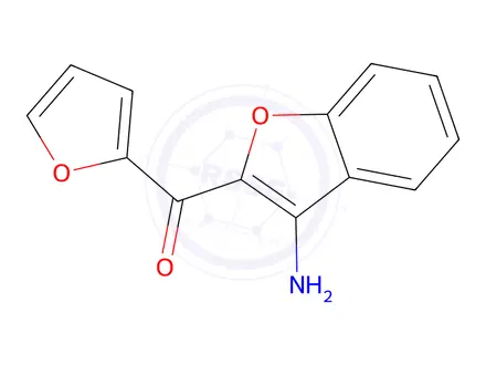 Chemical structure of 2-(Furan-2-carbonyl)-1-benzofuran-3-amine