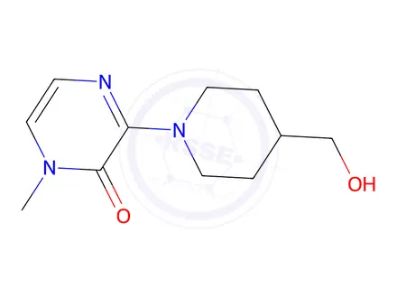 Chemical structure of 3-(4-(hydroxymethyl)piperidin-1-yl)-1-methylpyrazin-2(1h)-one
