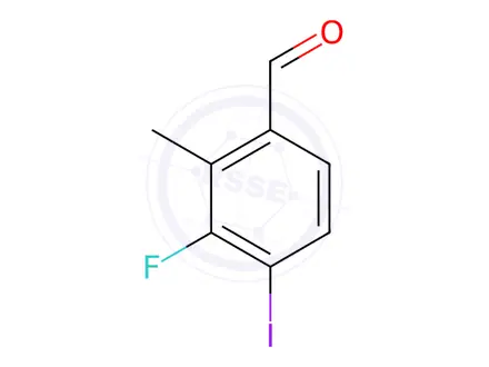 Chemical structure of 3-Fluoro-4-iodo-2-methylbenzaldehyde