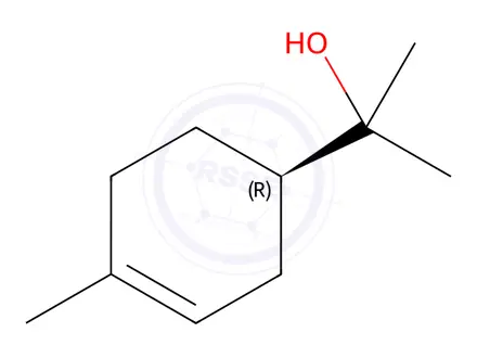 Chemical structure of (R)-α-Terpineol