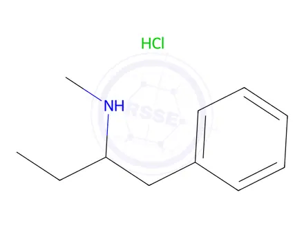 Chemical structure of 2-Methylamino-1-phenylbutane (hydrochloride)
