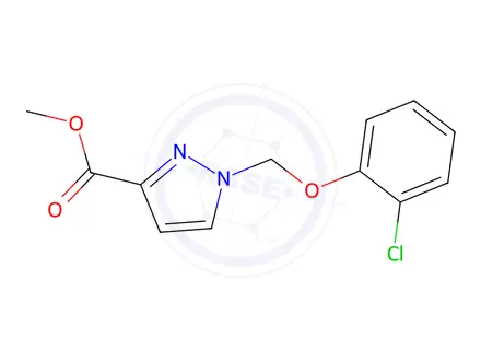Chemical structure of Methyl 1-((2-chlorophenoxy)methyl)-1h-pyrazole-3-carboxylate