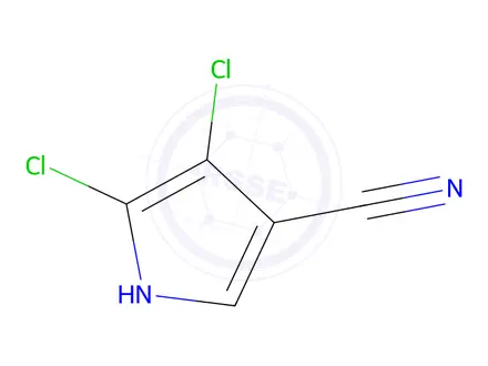 Chemical structure of 1H-Pyrrole-3-carbonitrile,4,5-dichloro-(9CI)