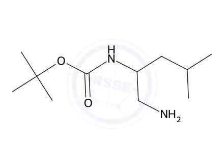 Chemical structure of 2-(Boc-amino)-4-methylpentylamine