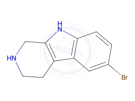Chemical structure of 1H-PYRIDO[3,4-B]INDOLE, 6-BROMO-2,3,4,9-TETRAHYDRO-