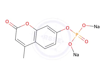 Chemical structure of 4-METHYLUMBELLIFERYL PHOSPHATE DISODIUM SALT