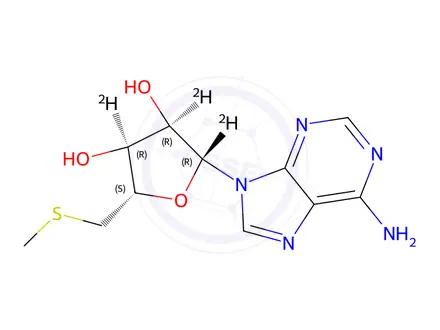 Chemical structure of 5'-Deoxy-5'-(methylthio)adenosine-d3