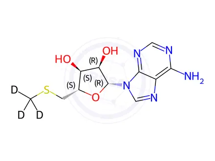 Chemical structure of 5'-(Methyl-d3-thio)adenosine