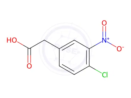 Chemical structure of 2-(4-chloro-3-nitrophenyl)acetic acid