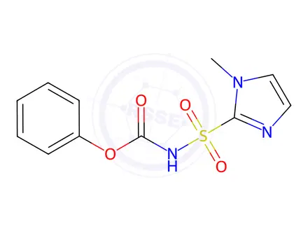 Chemical structure of Phenyl (1-methyl-1H-imidazol-2-yl)sulfonylcarbamate