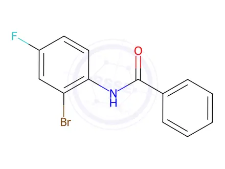 Chemical structure of Benzamide, N-(2-bromo-4-fluorophenyl)-