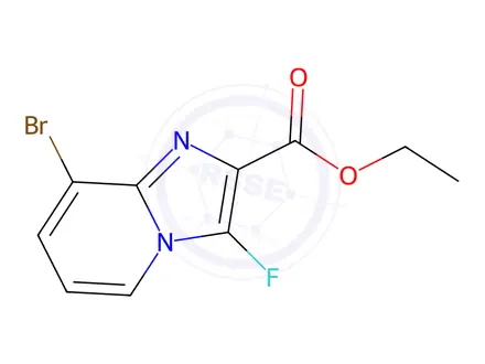 Chemical structure of Ethyl 8-bromo-3-fluoroimidazo[1,2-a]pyridine-2-carboxylate
