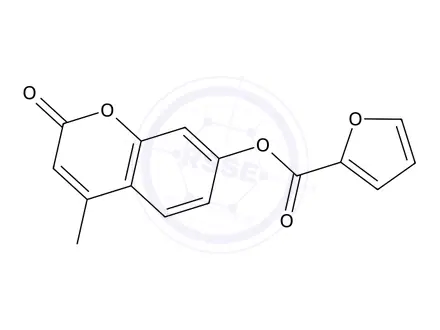 Chemical structure of 4-Methyl-2-oxo-2H-chromen-7-yl furan-2-carboxylate