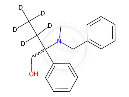 Chemical structure of 2-(N-Benzyl-N-methyl)amino-2-phenylbutanol-d5