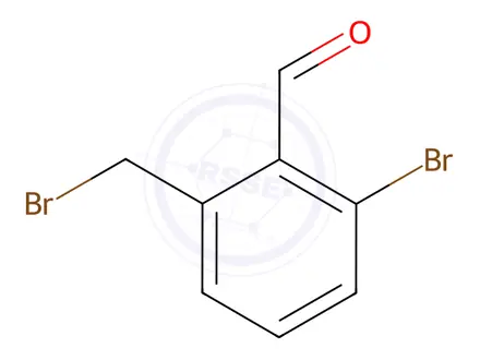 Chemical structure of 6-Bromo-2-(bromomethyl)benzaldehyde