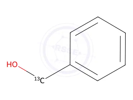 Chemical structure of Benzenemethanol-13C