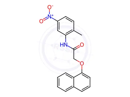 Chemical structure of N-(2-methyl-5-nitrophenyl)-2-(naphthalen-1-yloxy)acetamide