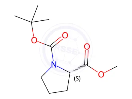 Chemical structure of Boc-L-Pro-OMe