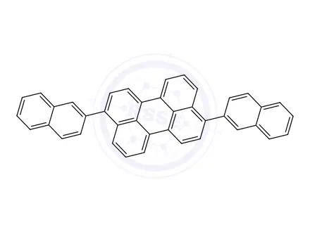 Chemical structure of 3,9-Di(naphthalen-2-yl)perylene