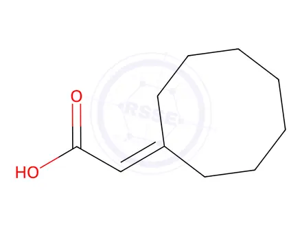 Chemical structure of 2-Cyclooctylideneacetic acid