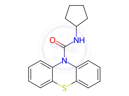 Chemical structure of n-Cyclopentyl-10h-phenothiazine-10-carboxamide