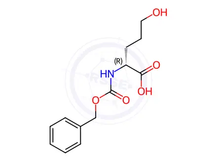 Chemical structure of N-Cbz-5-hydroxy-D-norvaline