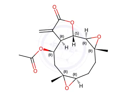 Chemical structure of Epitulipinolide Diepoxide