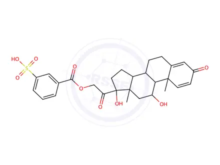Chemical structure of Prednisolone metasulfobenzoate