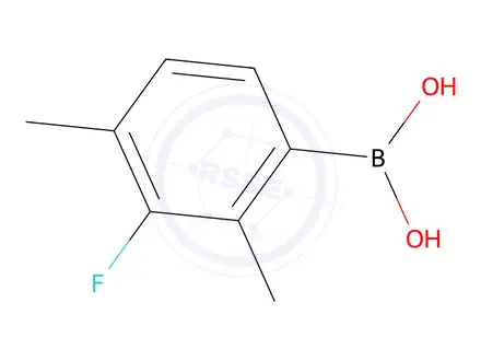 Chemical structure of 3-Fluoro-2,4-dimethylphenylboronic acid