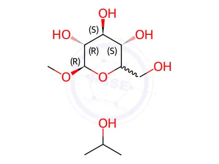 Chemical structure of Methyl β-D-Mannopyranoside Isopropylate