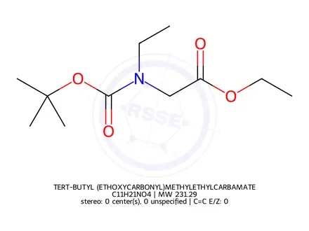 Chemical structure of TERT-BUTYL (ETHOXYCARBONYL)METHYLETHYLCARBAMATE