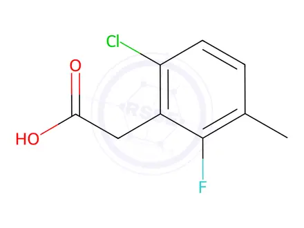 Chemical structure of 6-Chloro-2-fluoro-3-methylphenylacetic acid