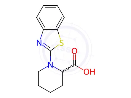 Chemical structure of 1-(1,3-Benzothiazol-2-YL)piperidine-2-carboxylic acid