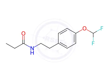 Chemical structure of n-(4-(Difluoromethoxy)phenethyl)propionamide